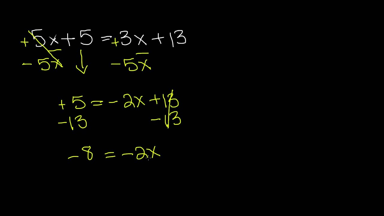 how to solve equations with the same variables on both sides