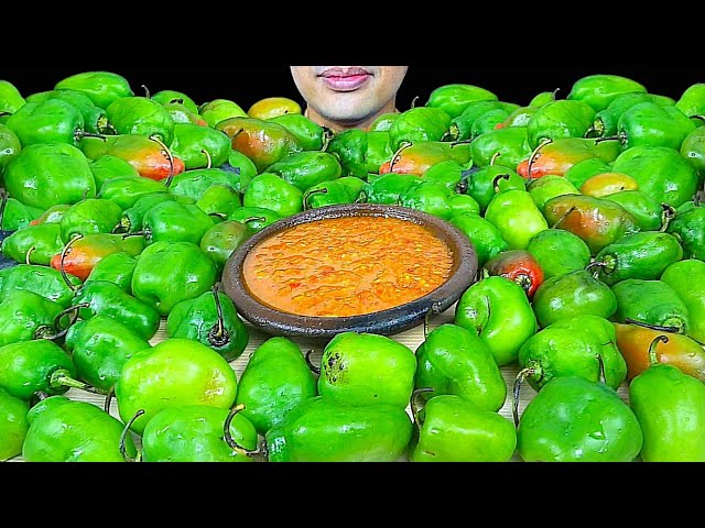 MAKAN 2 kg CABE GENDOT MENTAH HABIS ‼️ ASMR MUKBANG