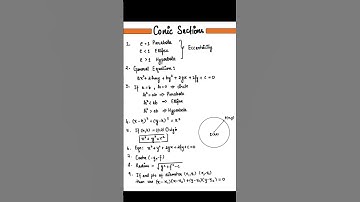 conic sections important short notes