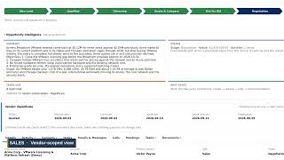 Agency Intelligence - Sales Module: Pipeline, Opportunity Intelligence, Vendor Bids & Forecast