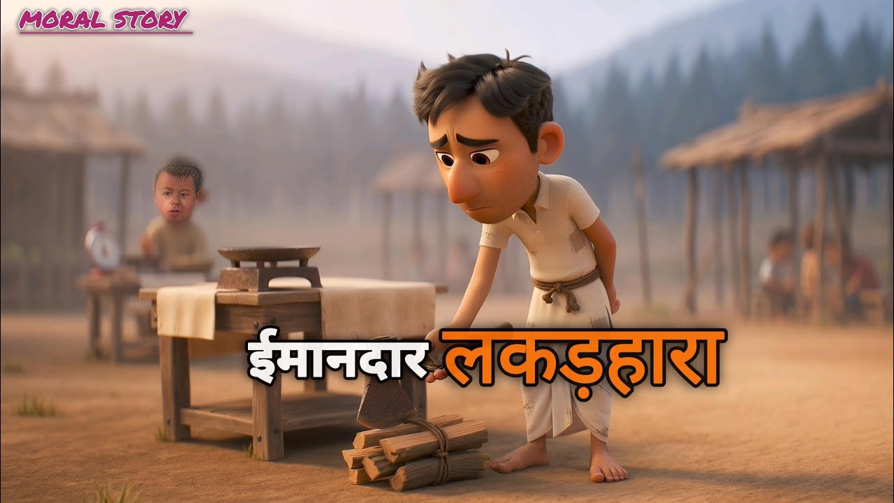 ईमानदार लकड़हारा | 3D Animated Hindi Story | Moral Story for Kids & Family