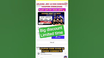 Arjuna jee 3.0 2026 , arjuna jee 3.0 2026 coupon code, arjuna jee 3.0 batch coupon code