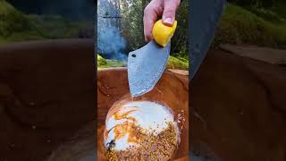 Fish Cakes? asmr cooking?#shorts #menwiththepot #cooking #asmr #food #fire #nature #life #relax