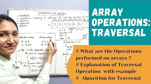 Operations On Arrays: Traversal Operation With Complete Explanation #7