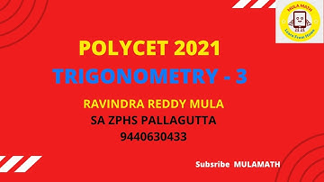 POLYCET 2021 TRIGONOMETRY - 3