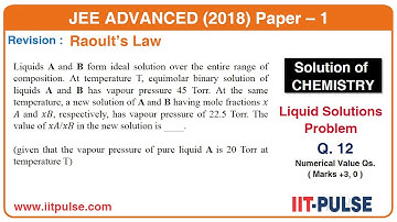 Solution of JEE Advanced 2018 Chemistry (Liquid Solution) Paper-1 Q.20