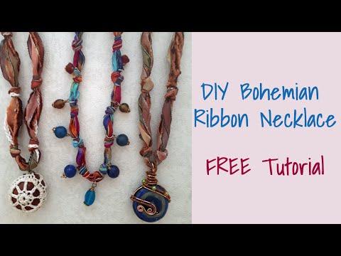 Video: How To Make A Ribbon Necklace And Bracelet