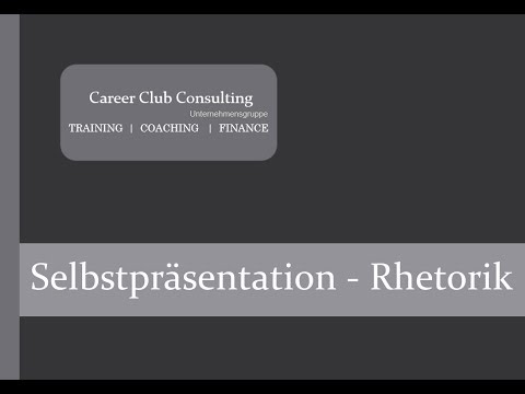 Selbstprasentation Rhetorik Youtube