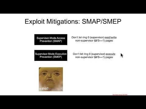 Paging - Page Table Entries - Exploit Mitigation Aside: XD, SMEP, SMAP