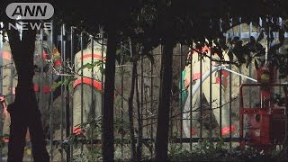 皇居外苑で枯草燃える　立ち入り禁止場所で・・・(15/08/04)