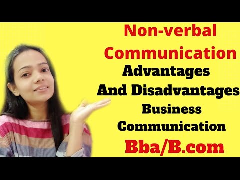 Non-Verbal Communication|Advantages And Disadvantages|Business Communication|Bba/B.Com