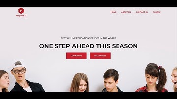 How to make a website template with using HTML and CSS || part1 || Progress IT