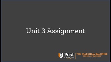 MKT200   Unit 3 assignment video instruction