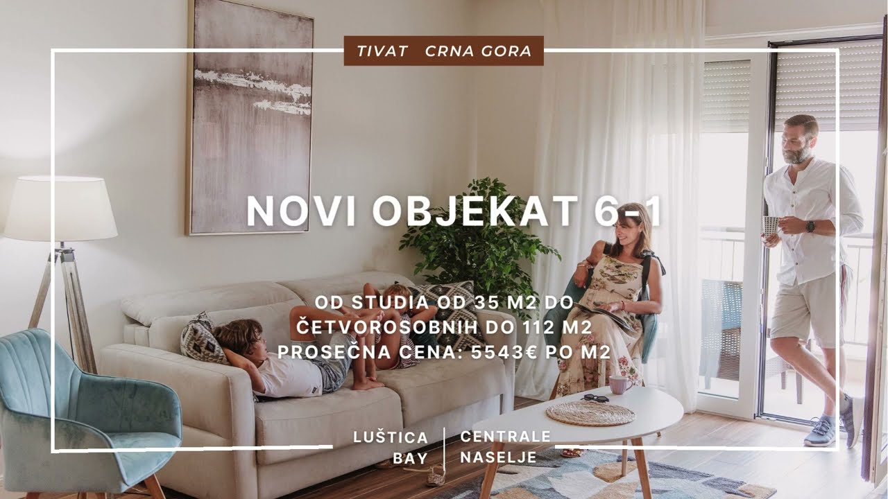 Luštica Bay-Centrale-Novi objekat 6-1-Stanovi u predprodaji