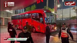 🟢 شاهد...لحظة وصول بعثة المنتخب الوطني لمقر إقامتها بالرباط المغرب 🇲🇦📍