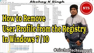 how to remove user profile from registry