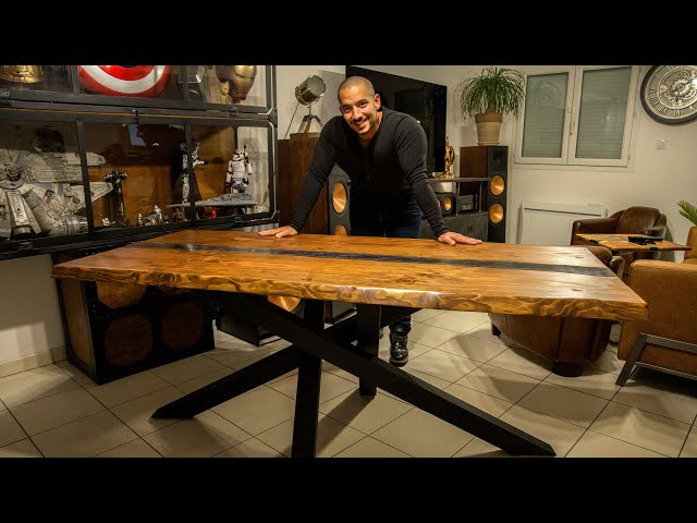 Comment fabriquer une table rivière en résine époxy? [Tutoriel Complet –  G.Hodin: Tables en Bois Résine Epoxy