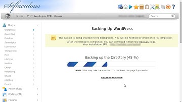 Softaculous Backup Installations