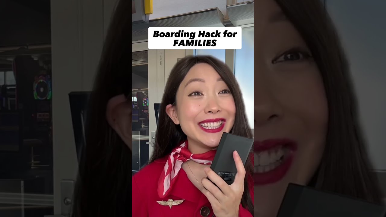 ⁣A PRE-FLIGHT BOARDING HACK ALL FAMILIES SHOULD KNOW!