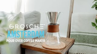 GROSCHE | Amsterdam Pour Over Coffee Maker with Removable Top