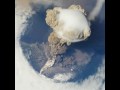 Nasa  sarychev volcano eruption from the international space station