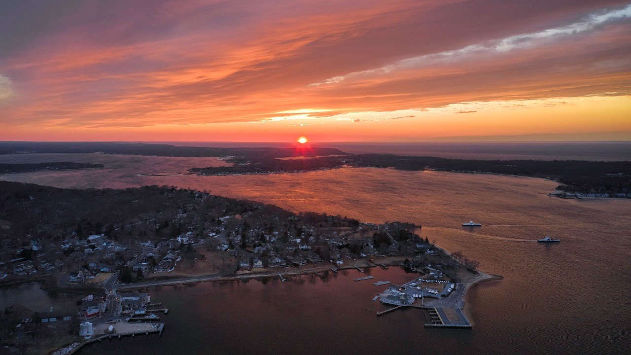 Shelter Island Aerial Sunset Dering Harbor YouTube