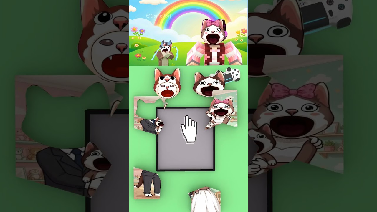 Кошка Спрунки Поп помогла своей дочери закончить картину!