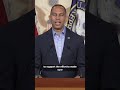 Jeffries criticized the Trump administration for its handling of the Jeffrey Epstein case