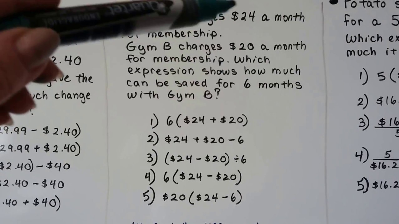 G.E.D. Math 9c, Solving multi-step decimal problems - YouTube