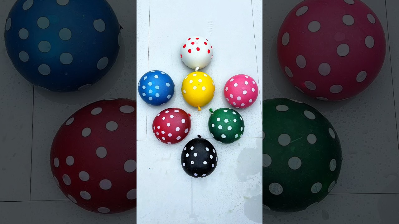 Polka Dot Balloon Pop 🎈 Colorful ASMR Satisfying Shorts