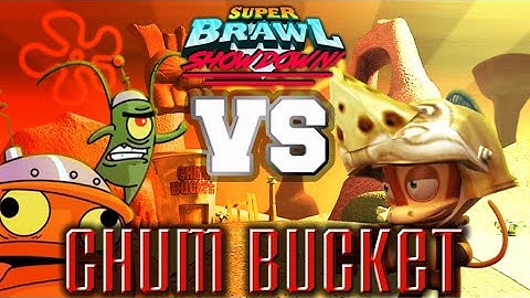 Plankton vs Monkey | Super Brawl Showdown v0.3.0b Full Match Gameplay