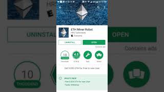 ETH Miner Robot Android App Review. Can you really mine free Ethereum? screenshot 1