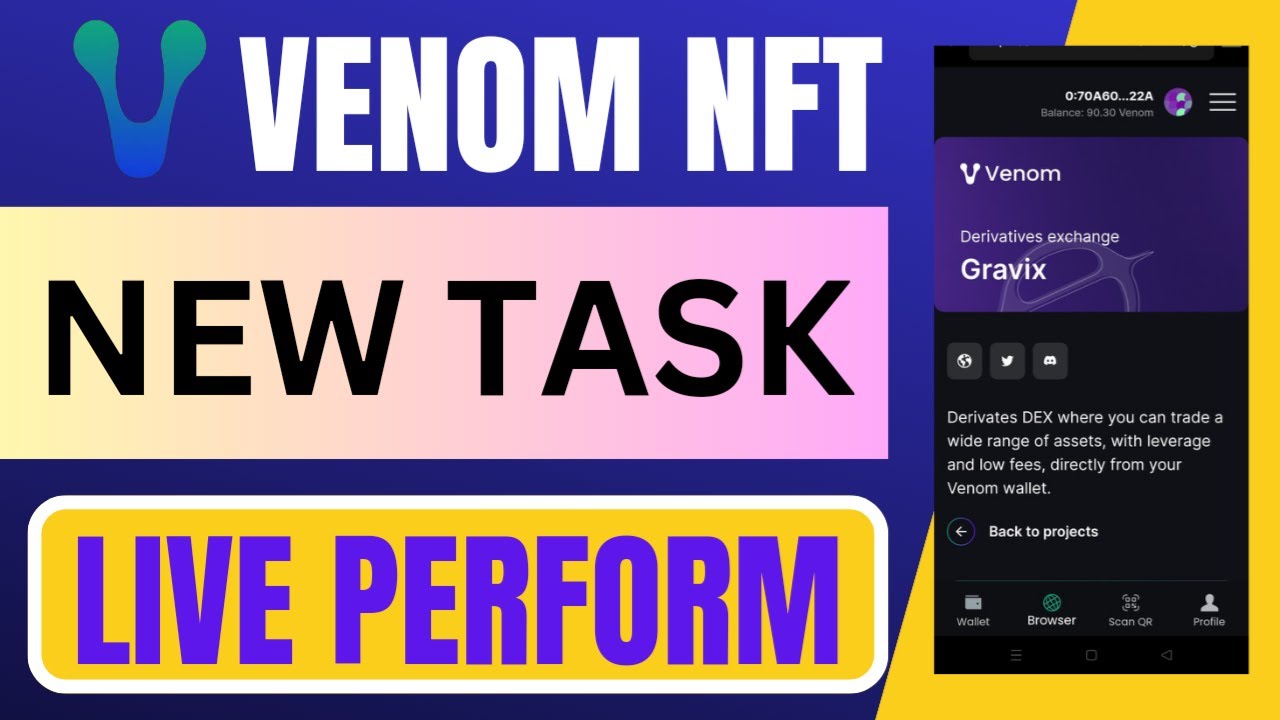 Venom New Gravix Task Live Perform 🔥 || Venom Network New Task 🤑 || Venom Airdrop 2023