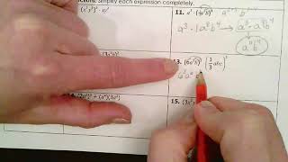 Powers of Monomials Mixed Practice, Part 2