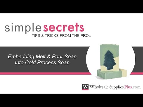 How To Embed Melt & Pour Soap Into Cold Process Soap {Simple Secrets}