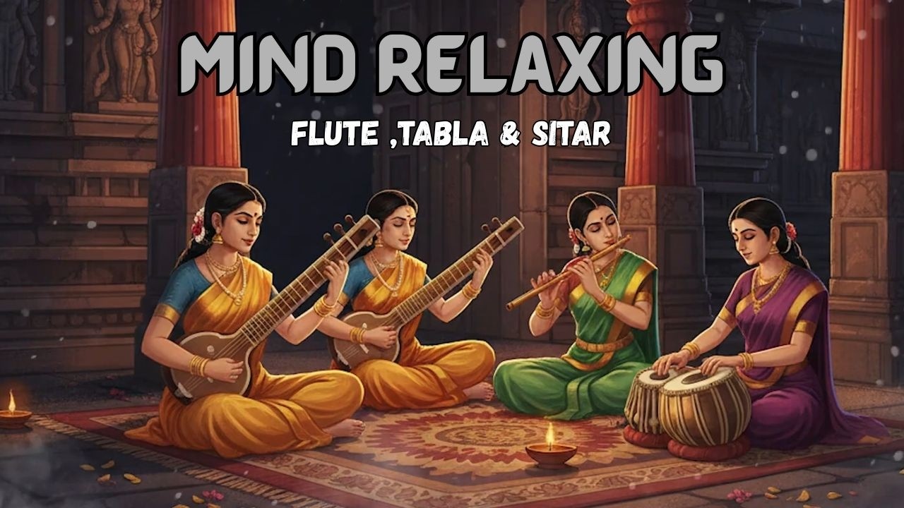 Mind Relaxing Flute Tabla and Sitar Compilation   Hindustani Instrumental Music , Vol - 55