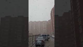 Новосибирск сильный снегопад 1 мая 2023 года. Зима не сдается. #новосибирск #shorts