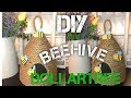 HOW TO DIY BEE SKEP // HOW TO DIY BEEHIVE // BEEHIVE DECORS // HOW TO MAKE A BEEHIVE