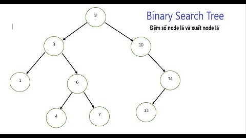 CÂY NHỊ PHÂN TÌM KIẾM (BINARY TREE SEARCH): Đếm số NODE Lá và Xuất NODE Lá