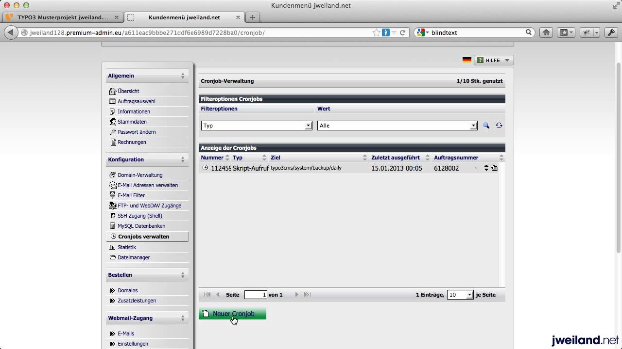 Planer: Aufgaben in TYPO3 automatisieren mit der scheduler Extension