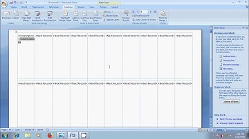 Word 2007: How to create and print Labels using Mail Merge in word