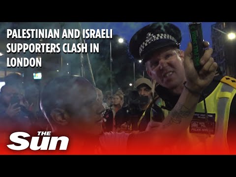 Clashes erupt as Palestinian and Israeli supporters confront each other in London