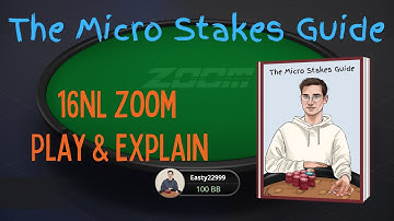 The Micro Stakes Guide - 16NL Zoom Play & Explain!