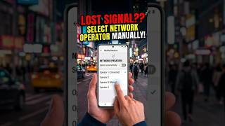 How to Select Network Operator Manually. #shorts
