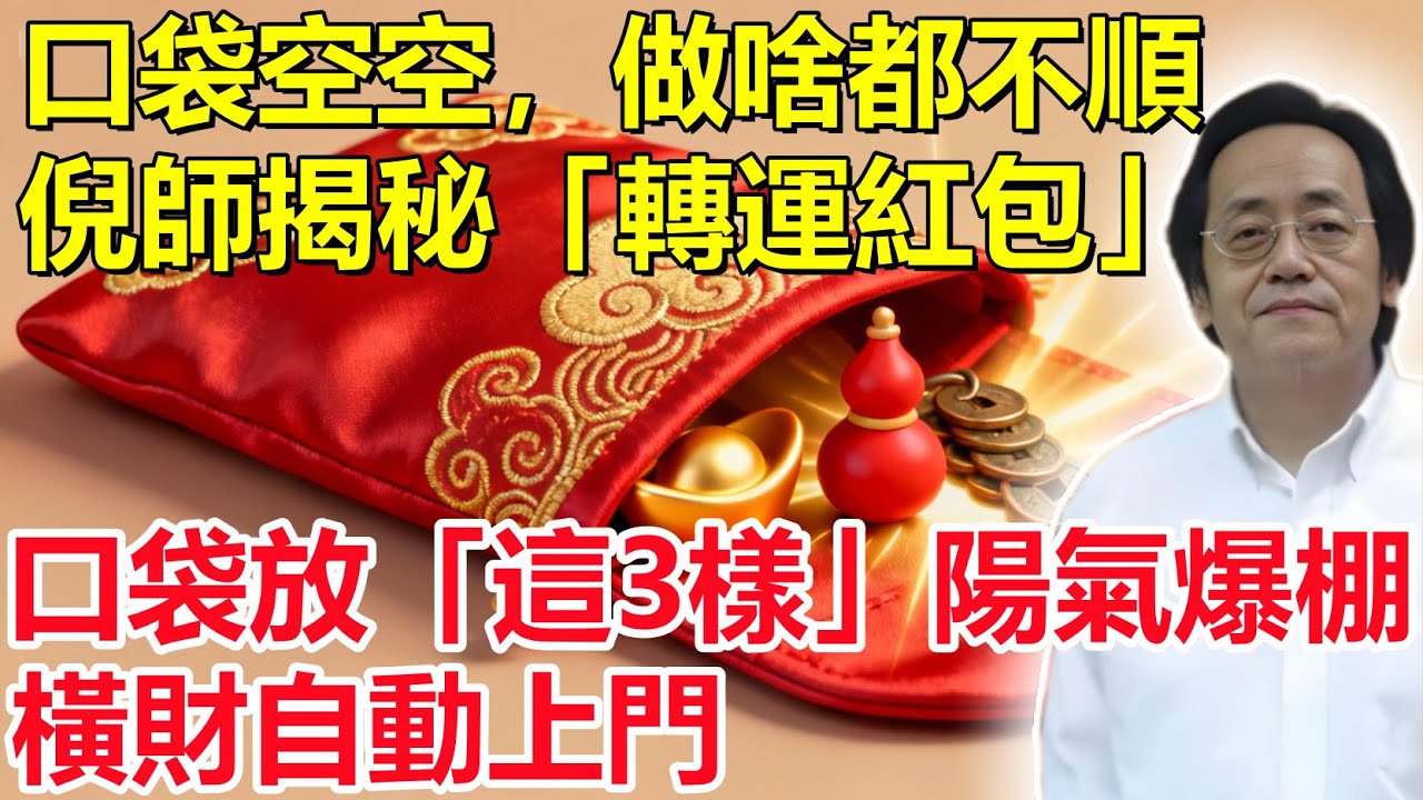 倪海廈：口袋空空，做啥都不順？倪師揭秘「轉運紅包」！口袋放「這3樣」陽氣爆棚，橫財自動上門!