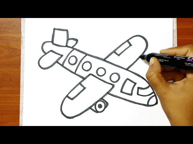 Sketch aeroplane sky hi-res stock photography and images - Alamy