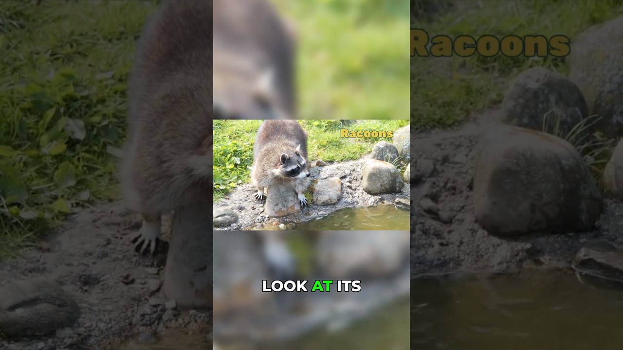 How raccoons find food 🦝🧠 #smartanimals #wildlife