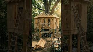 Small Luxury Tree House Timelapess #treehouse #luxurytreehouse #jungle