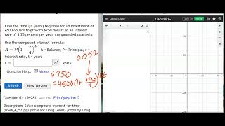 Solving Compound Interest Problem with Desmos