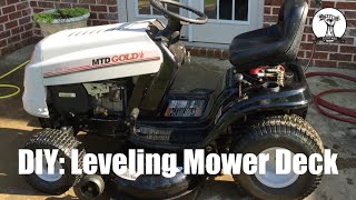 DIY: How To Level the Deck on a MTD Lawn Mower : Bolens, Toro, Yard Machines